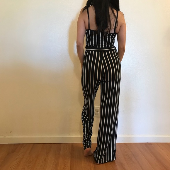 •RESTOCKED• Striped Tie Waist Jumpsuit - Picture 3 of 8